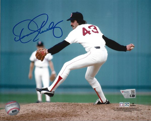 Dennis Eckersley in Action Boston Red Sox Autographed 8  x 10  Baseball Photo For Sale