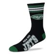 New York Jets Men s 4 Stripe Alternate Deuce Socks Online now