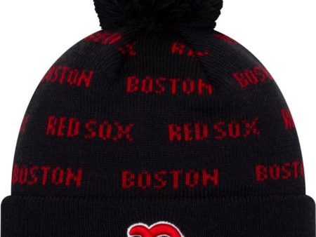 Boston Red Sox Repeat Cuffed Pom Youth Knit Hat Online Hot Sale