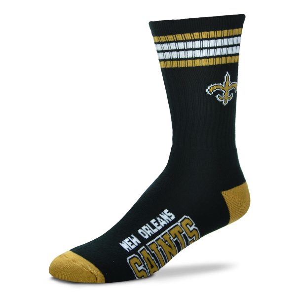 New Orleans Saints Men s 4 Stripe Deuce Socks For Cheap