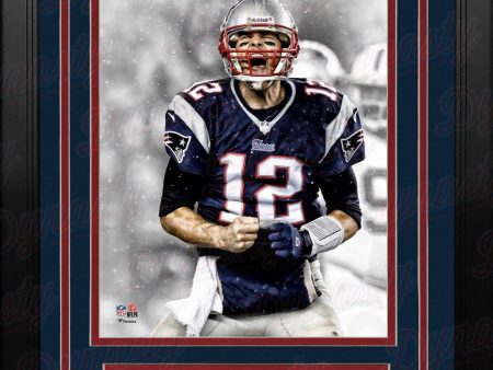 Tom Brady Scream Spotlight New England Patriots 8  x 10  Framed Football Photo Hot on Sale