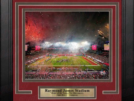 Tampa Bay Buccaneers Raymond James Stadium Super Bowl LV Celebration 8  x 10  Framed Football Photo Cheap