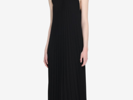 No 21 Pleated Woven Dress- Black Online