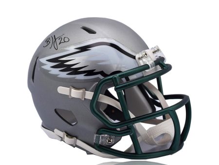 Brian Dawkins Philadelphia Eagles Autographed Football Blaze Helmet Online Sale