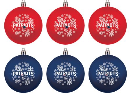 New England Patriots Holiday 6 Piece Ornament Set Hot on Sale