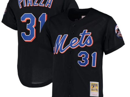 Mike Piazza New York Mets Mitchell & Ness Black 2000 Batting Practice Jersey Cheap