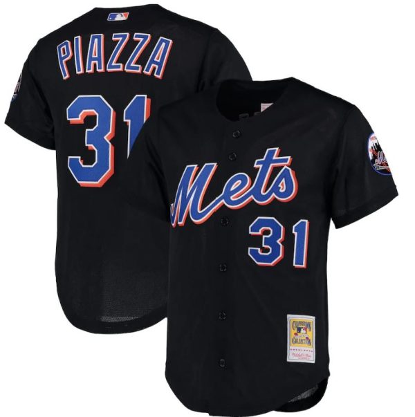 Mike Piazza New York Mets Mitchell & Ness Black 2000 Batting Practice Jersey Cheap