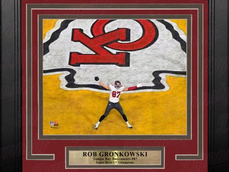 Rob Gronkowski Super Bowl LV End Zone Celebration Tampa Bay Buccaneers 8x10 Framed Football Photo Sale