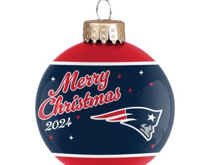 New England Patriots 2024 Holiday Glass Ball Ornament Online