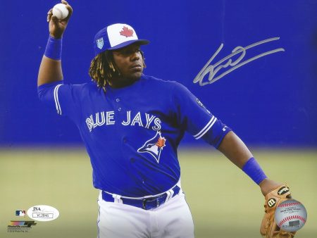 Vladimir Guerrero, Jr. Fielding Toronto Blue Jays Autographed MLB Baseball Photo Fashion