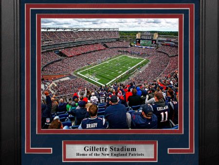 New England Patriots Gillette Stadium In the Crowd 8  x 10  Framed Football Photo For Sale